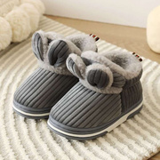 儿童拖棉鞋包跟居家鞋冬季男女孩，室内可爱2021年保暖毛拖防寒