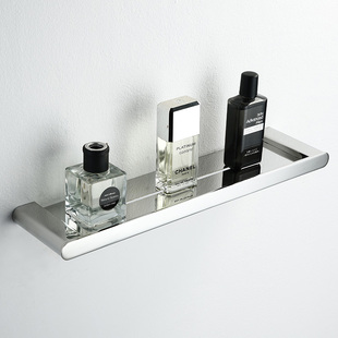 极简北欧304不锈钢卫生间单层置物架，化妆品挂架浴室五金挂件