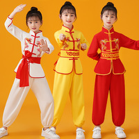 定制六一儿童练功服男女童武术，表演服中国风打鼓武馆训练比赛演出