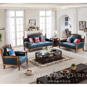 新古典(新古典)实木，沙发欧式实木布艺，沙发香槟金沙发样板房单双三人沙发