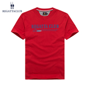 Regatta Club夏季男士圆领logo印花纯棉休闲短袖T恤上衣
