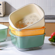双层洗菜盆沥水篮多功能厨房家用水果盘客厅滤菜篓洗菜篮子