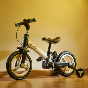 nadle纳豆儿童自行车平衡车，二合一1一3一6岁女孩男孩脚踏折叠单车