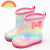 女宝雨靴儿童下雨天穿的鞋小女孩雨鞋时尚款水鞋洋气外穿防滑靴子