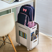 书包置物架可移动学生包包放置神器家用书桌下侧边书本收纳架带轮