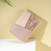 韩版钱包，女短款小众设计多功能，零钱包卡包拼接外贸