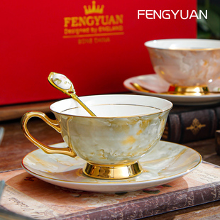 咖啡杯小精致欧式家用小奢华英式咖啡杯套装陶瓷下午茶杯子骨瓷杯