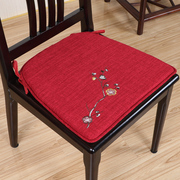 现代新中式实木餐椅坐垫可拆洗椅子垫防滑椅垫秋冬加厚椅垫可定制