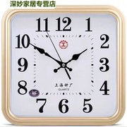 上海静音钟表客厅卧室简约挂钟墙上家庭用时钟电子挂表石英钟