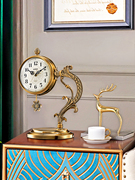 座钟装饰坐钟轻奢家用客厅高端时钟摆件时尚大气静音复古台式钟表