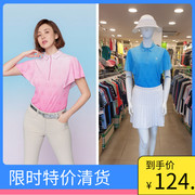 韩国高尔夫女装短袖t恤蝙蝠袖，冰丝速干翻领，polo衫夏季运动golf球