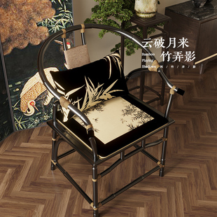 新中式茶椅垫坐垫太师椅圈椅，加厚红木沙发海绵，坐垫靠枕抱枕折几枝
