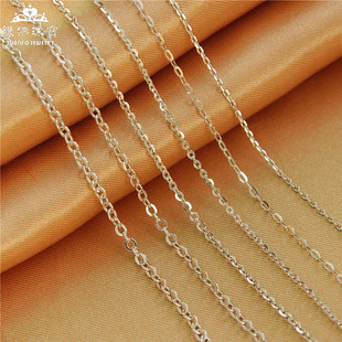 s925纯银项链闪十字，链细锁骨链，40-70cm白金粗长款毛衣链