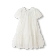 巴拉巴拉女中童夏季精致甜美白色连衣裙，公主裙纱裙202224111043