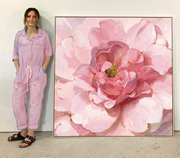 粉色玫瑰花现代抽象装饰画北欧客厅沙发背景墙壁玄关主卧床头挂画