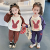 女2童春秋季两件套装，女宝宝儿3童网红5运动时髦洋气卫衣衣服4岁潮