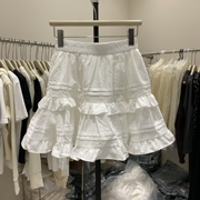 白色半身裙女2024夏韩版百搭高腰小个子短裙，蛋糕裙蓬蓬裙