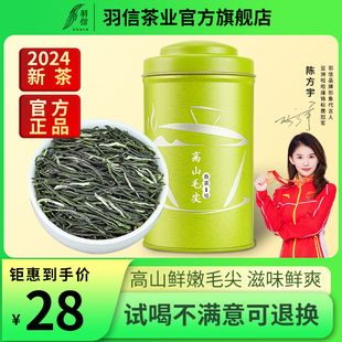 羽信2024新春茶(新春茶)高山，毛尖明前正宗浓香绿茶叶散装自己喝