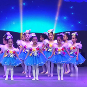 儿童演出服女童快乐的小星星舞台表演幼儿园可爱舞蹈连体纱裙服装