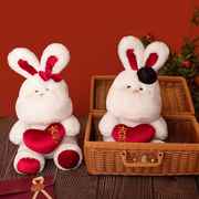 新人结婚新婚礼物情侣兔子伴手礼物压床娃娃一对情侣兔子摆件送礼