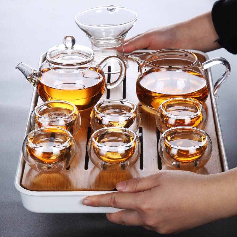 日式玻璃整套功夫茶具套装家用茶杯茶壶简约储水式小茶盘茶台 清|msdalam kategori pinggan mangkuk, set teh, dulang teh - dari Buy2taobao.com untuk memberikan perkhidmatan ejen Taobao profesional membeli