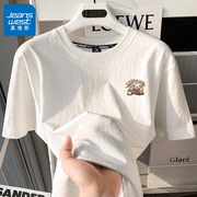 真维斯白色短袖T恤女2024小众设计感上衣小个子半袖夏装