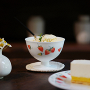 曼叙浆果陶瓷釉下手作甜品碗酸奶碗杯家用冰淇淋杯高脚杯子