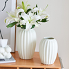 陶瓷花瓶摆件客厅插鲜花，高级感网红复古美式白色干花陶罐玫瑰餐桌
