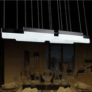 现代简约长方形餐厅客厅，吊灯创意片状led灯咖啡厅，吧台办公室吊灯8