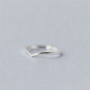 小张的故事原创设计925纯银戒指简约V型指环女尾戒开口可调节配饰
