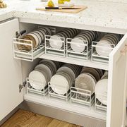 单层碗盘收纳放碗碟台面橱柜碗架小型柜内置物架厨房水槽架沥水篮