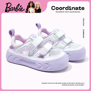 芭比童鞋女童运动鞋2024夏季女孩运动凉鞋儿童，框子鞋透气网鞋