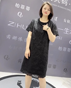 夏季芮娜依莲9183高档礼服裙加大码，女装胖妹妹气质显瘦减龄连衣裙