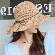 海滩遮阳帽夏天度假防晒防紫外线，大檐帽女士旅游时尚百搭草帽子