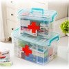 医药箱塑料小药箱收纳箱小号家庭多功能急救箱，家用手提医药箱透明