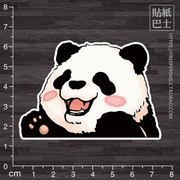 呆萌熊猫卡通中国风行李箱贴纸 潮牌车贴 旅行箱贴纸 电脑贴 W550