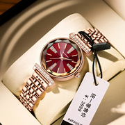 瑞士品牌防水超薄款女士手表，奢华石英表直播