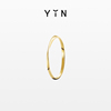yin隐莫比乌斯环1.2素圈戒指，18k金情侣(金情侣)对戒黄金au750小众设计