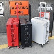铝框行李箱20拉杆箱大学生旅行箱，白色防刮箱潮，男女24寸万向轮网红