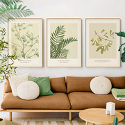 墙蛙简约现代客厅挂画卧室，床头沙发背景装饰画原木，风清新绿植壁画