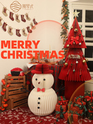 风琴式圣诞树商场新年圣诞装饰创意家用客厅摆件家居饰品橱窗道具