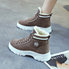 韩国棉鞋女2023年冬季加绒加厚休闲潮保暖女鞋短靴马丁雪地靴