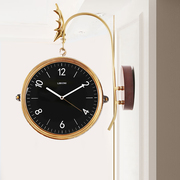 双面钟表挂钟客厅餐厅装饰挂墙时钟家用现代简约时尚创意轻奢挂表