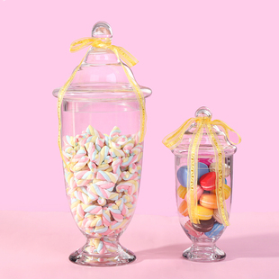 欧式透明玻璃糖果罐樽储物罐零食五谷杂粮收纳瓶婚庆甜品台摆件