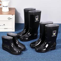 劳保男士雨鞋高筒短雨靴防水防滑加厚绒套耐酸碱特高水鞋厨房胶靴