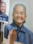 纯手绘高端代画素描头像炭画彩铅油画肖像画老人画像定制真人照片