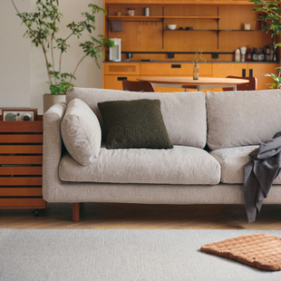 意式极简奶油风布艺沙发，品牌棉高端麻布艺，客厅沙发简约可拆洗