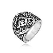 时尚钛钢男式戒指欧美个性，复古三角g钛钢戒指指环