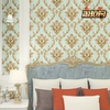 欧式大马士革墙纸无纺布，浮雕大花卧室客厅，背景墙酒楼酒店满铺