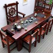 老船木茶桌椅组合茶几桌实木家用新中式茶台功夫茶桌简约家具